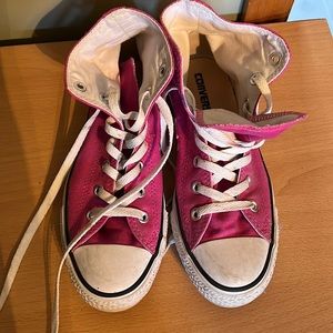 Hot pink Converse All Stars
